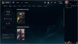 CONTA LOL NO OURO NAS ULTIMAS 4 SEASONS + 155 SKINS - League of Legends