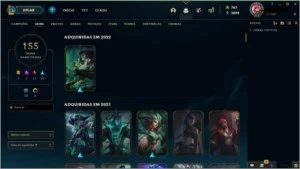 CONTA LOL NO OURO NAS ULTIMAS 4 SEASONS + 155 SKINS - League of Legends