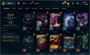 CONTA DE LOL COM ALGUMAS SKINS GOLD 4 - League of Legends