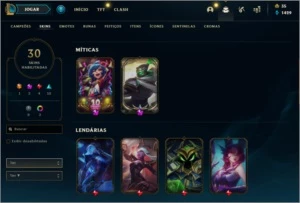CONTA DE LOL COM ALGUMAS SKINS GOLD 4 - League of Legends
