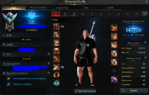 1 X Conta Lost Ark Blackfang 3 Chares 5 Eng 1500+ 5 Engravin