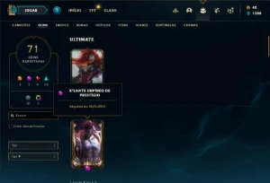 Conta prata 4 com 75 Champs e 71 Skins + 1 Prestigio Ksante - League of Legends LOL