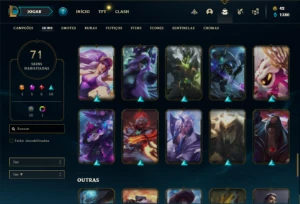 Conta prata 4 com 75 Champs e 71 Skins + 1 Prestigio Ksante - League of Legends LOL