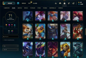 Conta prata 4 com 75 Champs e 71 Skins + 1 Prestigio Ksante - League of Legends LOL