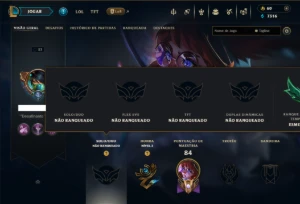 Unranked com 40 Champs e 7 Skins - League of Legends LOL
