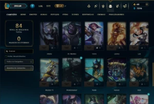 Unranked com 40 Champs e 7 Skins - League of Legends LOL