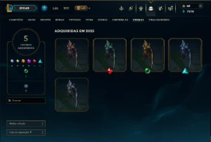 Unranked com 40 Champs e 7 Skins - League of Legends LOL