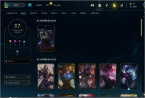 CONTA UNRANKED DESDE 2020,70 CAMPEÕES, 3494, 15 RP, NIVEL 78 - League of Legends LOL