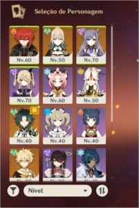 AR 38, XIAO, DILUC C1, KEQING, DIONA E JEAN - Genshin Impact