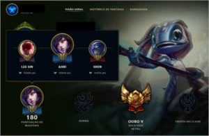 Conta LOL Ouro V - League of Legends