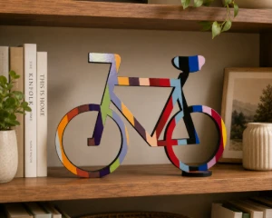 Enfeite Bicicleta em MDF - Artesanato e Personalizados