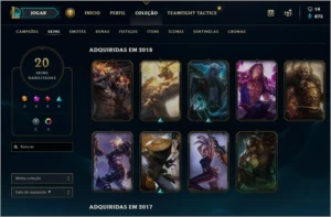 Conta platina 1 unranked na temporada passada - League of Legends LOL