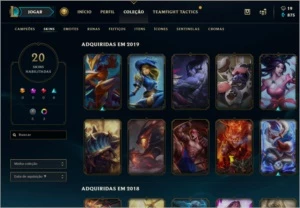 Conta platina 1 unranked na temporada passada - League of Legends LOL