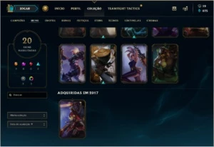 Conta platina 1 unranked na temporada passada - League of Legends LOL