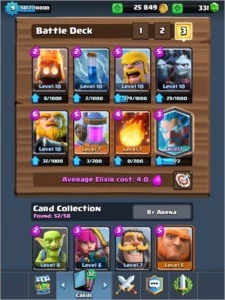 3168 max trophies, lvl 9, mago de gelo, 25k gold, 300gems + - Clash Royale