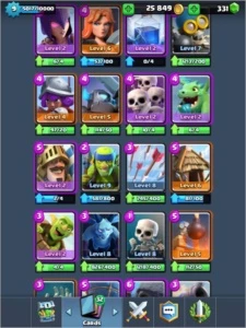 3168 max trophies, lvl 9, mago de gelo, 25k gold, 300gems + - Clash Royale
