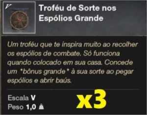 x3 Troféus de Sorte T5 (100% legítimos) - New World