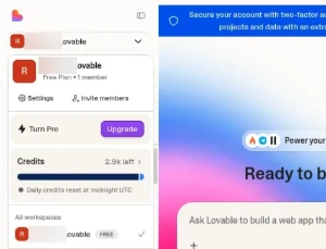 Conta lovable com 2.900 creditos - Inteligência Artificial