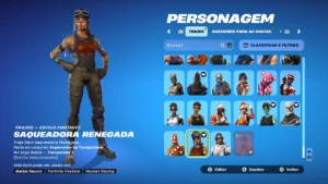 Conta 3og com bundles (Renegade, zumbi rosa, caveirão roxo, - Fortnite
