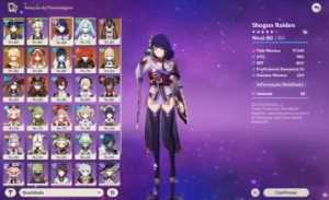 Ar55✨Raiden Hu Tao Yelan Wanderer Cyno Nilou + 5 Armas T5✨ - Genshin Impact