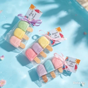 Kit 3 Sabonete Mini Picolé - Artesanato e Personalizados