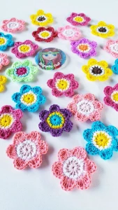 Florzinhas Daisy em Crochê - Artesanato e Personalizados