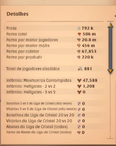 Conta Top 500M De Fama Itinerante Patente - Albion Online