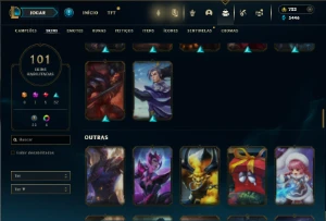 Bronze 1 com 150 Champs e 101 Skins ( 150 Jogos ) - League of Legends LOL