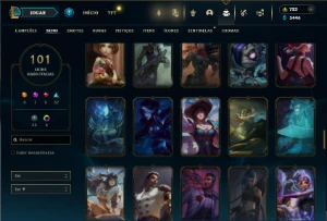 Bronze 1 com 150 Champs e 101 Skins ( 150 Jogos ) - League of Legends LOL