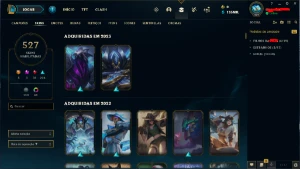 Conta de lol criada em 2012 com muitas skins - League of Legends