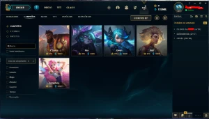 Conta de lol criada em 2012 com muitas skins - League of Legends