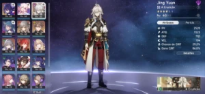 Jing Yuan + Cone - Seele - Bronya -  AR 45 - Genshin Impact