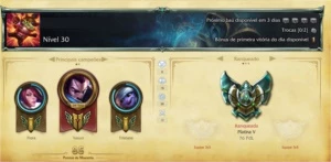 Vendo conta PLATINA 5 - League of Legends LOL
