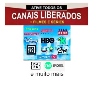 IPTV ( CANAIS COMPLETOS) SMARTV,TV BOX OU CELULAR - Assinaturas e Premium