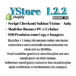 Tema Shopify Ystore Loja De Modas + Atualizações - Outros