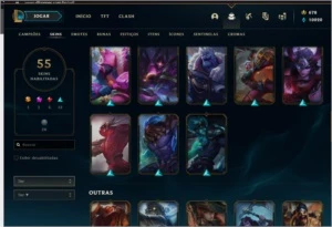 conta diamond 4  77 champs 55 skins - League of Legends LOL