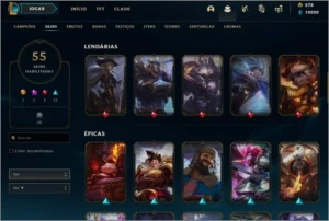 conta diamond 4  77 champs 55 skins - League of Legends LOL