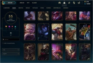 conta diamond 4  77 champs 55 skins - League of Legends LOL