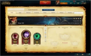 Conta League of Legends unranked lv30/borda gold/50 skins LOL