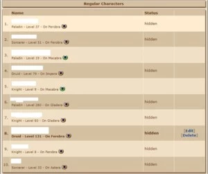 RP 280 Gladera + ED 131 Ferobra + Carta de RK Lacrada - Tibia