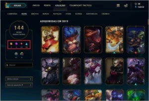 Conta de LoL 144 Skins Platina IV - League of Legends
