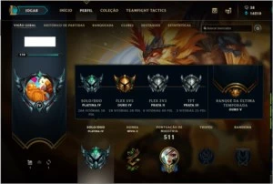 Conta de LoL 144 Skins Platina IV - League of Legends