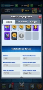 Conta clash Royale com passes poss