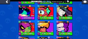 Conta brawl stars com ótimas skins e kanji acabou de liberar