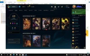 Conta no LoL com mais de 60 skins Level 324 + conta Valorant - League of Legends