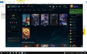 Conta no LoL com mais de 60 skins Level 324 + conta Valorant - League of Legends