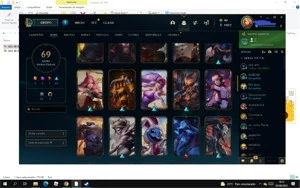 Conta no LoL com mais de 60 skins Level 324 + conta Valorant - League of Legends