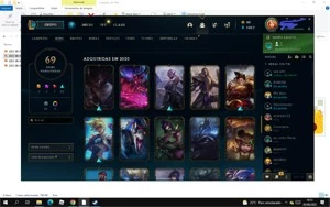 Conta no LoL com mais de 60 skins Level 324 + conta Valorant - League of Legends
