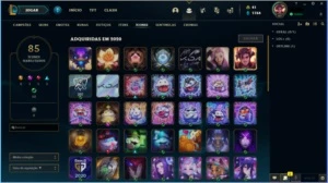 CONTA LEAGUE OF LEGENDS PRATA COM MUITAS SKINS LOL