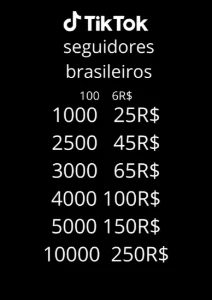 Tiktok Seguidores Brasileiros - Redes Sociais